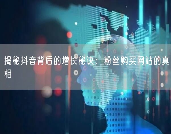 揭秘抖音背后的增长秘诀:粉丝购买网站的真相