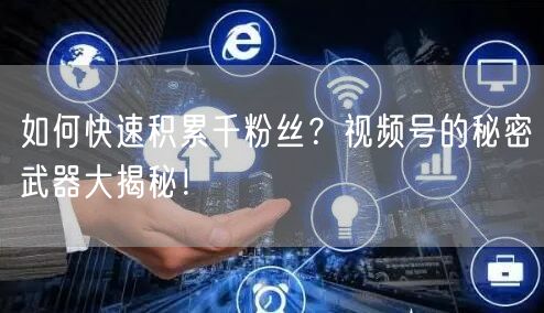 如何快速积累千粉丝？视频号的秘密武器大揭秘！